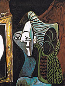 Woman with Mirror 1963 - Pablo Picasso reproduction oil painting