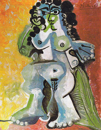 Seated Nude 1965 - Pablo Picasso reproduction oil painting