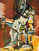 Seated Nude in an Armchair 1965 - Pablo Picasso reproduction oil painting