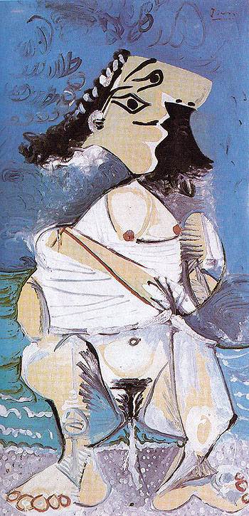 Woman Pissing 1965 - Pablo Picasso reproduction oil painting