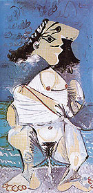 Woman Pissing 1965 - Pablo Picasso reproduction oil painting