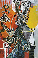 Musketeer with Pipe and Flowers 1968 - Pablo Picasso reproduction oil painting