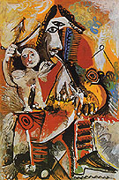 Masketeer and Cupid 1969 - Pablo Picasso reproduction oil painting