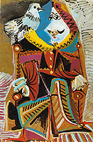 Musketeer with Dove 1969 - Pablo Picasso reproduction oil painting