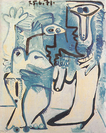 Couple 1970 - Pablo Picasso reproduction oil painting