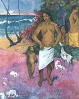 Famille Tahitian1902 - Paul Gauguin reproduction oil painting