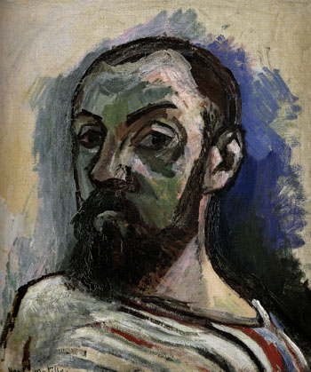 Self Portrait in a Striped Jersey 1906 - Henri Matisse reproduction oil painting