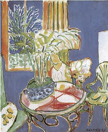 Petit Interieur Bleu 1947 - Henri Matisse reproduction oil painting