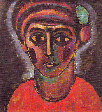 Head of an Adolescent Boy 1912 - Alexei von Jawlensky reproduction oil painting