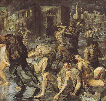 Scene from the Earthquake in Messina 1909 - Max Beckmann reproduction oil painting