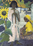 Gypsies with Sunflowers 1927 - Otto Mueller reproduction oil painting