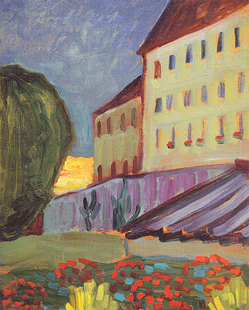 Schoolhouse Murnau 1908 - Gabriele Munter reproduction oil painting
