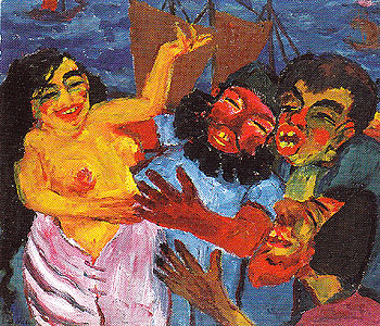 The Legend of St Maria Aegyptiaca 1 1912 - Emile Nolde reproduction oil painting