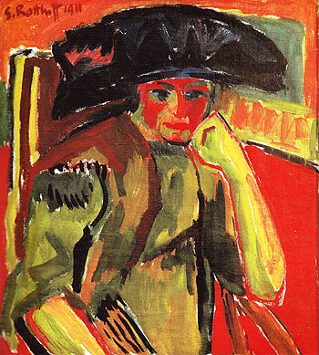 Portrait of Rosa Schapire 1911 - Karl Schmidt-Rottluff reproduction oil painting