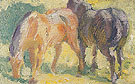 Small Picture of Horses 1909 - Franz Marc reproduction oil painting