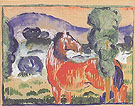 Red Horse in a Colored Landscape 1910 - Franz Marc