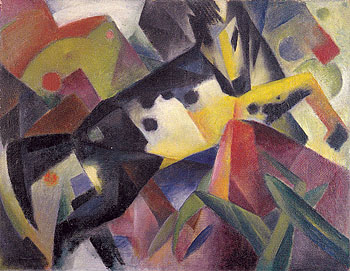 Leaping Horse 1912 - Franz Marc reproduction oil painting