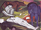 The Shepherds 1912 - Franz Marc reproduction oil painting