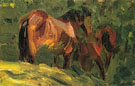 Sketch of Horses II 1906 - Franz Marc reproduction oil painting