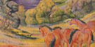 Large Landscape I 1909 - Franz Marc reproduction oil painting