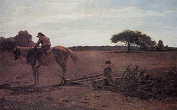The Brush Harrow 1865 - Winslow Homer reproduction oil painting