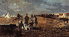A Rainy Day in Camp 1871 - Winslow Homer reproduction oil painting