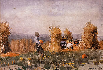Pumpkin Patch 1878 - Winslow Homer reproduction oil painting
