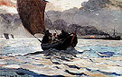 Returning Fishing Boats 1883 - Winslow Homer reproduction oil painting