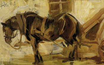 Small Horse Study II 1905 - Franz Marc reproduction oil painting