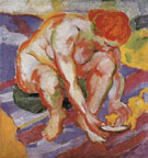 Nude with Cat 1910 - Franz Marc reproduction oil painting