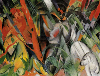 In the Rain 1912 - Franz Marc reproduction oil painting