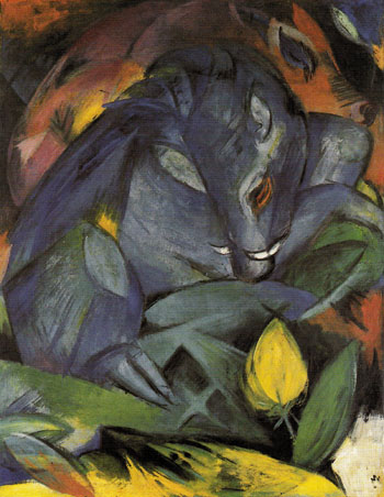 Wild Pigs Boar and Sow 1913 - Franz Marc reproduction oil painting