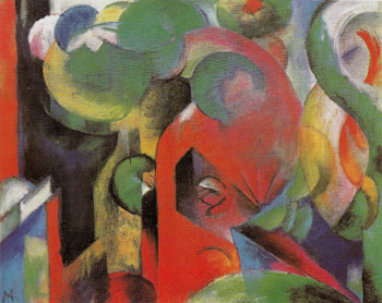 Small Composition III c1913 - Franz Marc reproduction oil painting