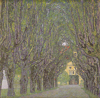 Avenue in Schloss Kammer Park 1912 - Gustav Klimt reproduction oil painting