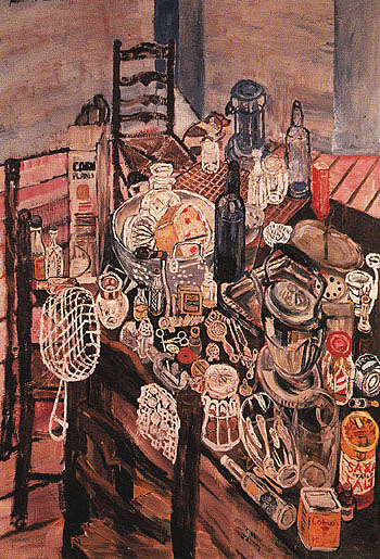 Still Life with a Chip Frier 1954 - John Bratby reproduction oil painting