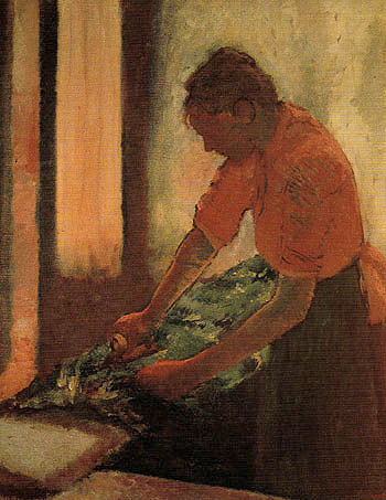 Woman Ironing c1885 - Edgar Degas reproduction oil painting