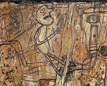 Villa sur la Route 1957 - Jean Dubuffet reproduction oil painting