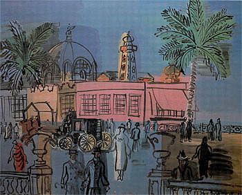 The Pier and Promenade at Nice c1924 - Raoul Dufy reproduction oil painting