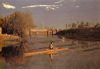 The Champion Single Sculls 1871 - Thomas Eakins reproduction oil painting