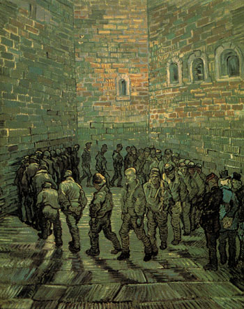 Prisoners Exercising 1890 - Vincent van Gogh reproduction oil painting