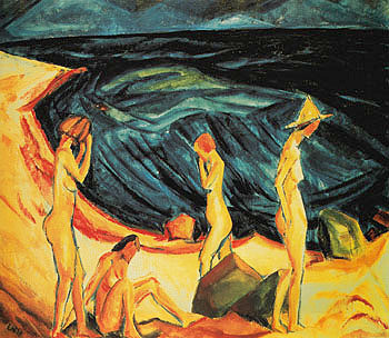 Bathers 1940 - Erich Heckel reproduction oil painting