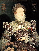 Queen Elizabeth I Pelican Portrait c1572 - Nicholas Hilliard reproduction oil painting