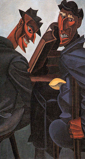 A Reading of Ovid Tyros c1920 - Percy Wyndham Lewis reproduction oil painting