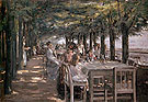 Terrace at the Restaurant Jacob in Niestedten on the Elbe 1902 - Max Liebermann reproduction oil painting