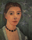 Self Portrait with Blue Irises c1906 - Paula Modersohn-Becker