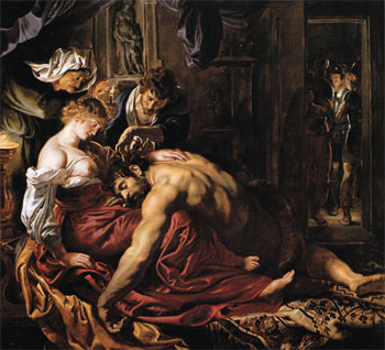 Samson and Delilah c1609 - Peter Paul Rubens reproduction oil painting