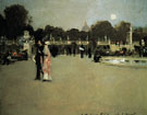 Luxembourg Gardens at Twilight - John Singer Sargent reproduction oil painting