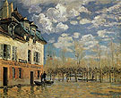 The Bark During the Flood at Port Marly 1876 - Alfred Sisley reproduction oil painting