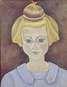 Portrait of a Young girl c 1915 - Joan Miro reproduction oil painting