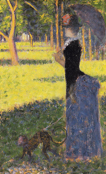 Woman with a Monkey 1884 - Georges Seurat reproduction oil painting